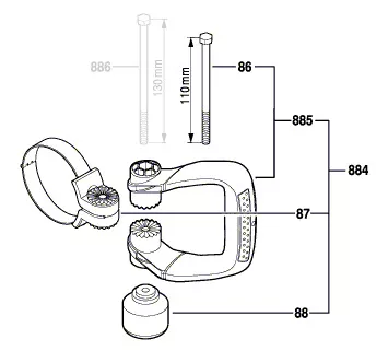 Poignée marteau-piqueur GSH16-28 / GSH16-30 Bosch